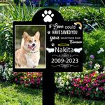 Personalized Pet Memorial Garden Stake Acrylic Pet Grave Marker Dog Memorial Engraved Sign Outdoor Garden Grave Stake for Loss of Dog Cat Waterproof Sympathy Stake Gifts for Dog Lover (C96-If Love)