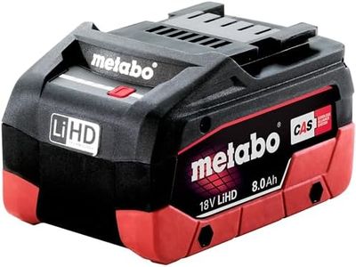 metabo LiHD Akkupack - 18 V / 8.0 Ah - Hochleistungs-Batterie für Lange Laufzeiten, intelligente Akkuverwaltung, AIR Cooled Ladetechnologie - Akku für anspruchsvolle Anwendungen