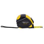 Amazon Basics Self-Locking Tape Measure, Metric Scale, MID Accuracy, 10 m (1-Pack), Black, Yellow