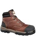 Carhartt Men's Ground Force 6-Inch Brown Waterproof Work Boot - Composite Toe, Peanut Oil Tan Leather, 9.5 W US - New for 2017 - CME6355