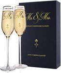 Bride and Groom Champagne Glasses (