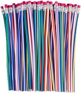 THE TWIDDLERS - 70 Magic Flexible Bendy Pencils for Children School Supplies - Colourful Kids Party Favours Bag Fillers, Stationery Gift Set Classroom Prizes