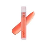 ETUDE Glow Fixing Tint for Plump & Fuller Lips | Non-Sticky, Moisturising, Vegan Gloss| Shade 06-Peach Blended, 3.8g