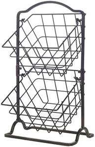 Mikasa Gourmet Basics by General Store 2 Tier Hanging Basket, Antique Black, 5217596