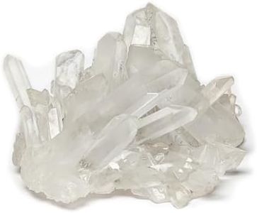 Cluster di Quarzo, Geode Cristallo di Rocca Druse per la Litoterapia, Minerali Terapeutici, Decorazione, Collezione, Grandi Punti di Pietra Naturale, Eusice (M)