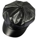 KYEYGWO Beret Hats for Women, PU Leather Baker Hat Newsboy Cabbie Cap Peaker Winter Hats for Ladies