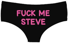 Funny Underwear for Women Funny Womens Underwear Funny Panties cat Underwear for Women, Me Steve ,Red, Small-Medium