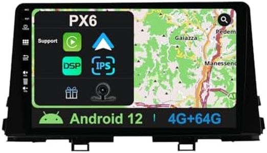 YUNTX [PX6-4G+64G] Android 12 Autoradio 2 Din per Kia Picanto Morning (2017-2020)-9 Pollici IPS 2.5D Touchscreen-Camera+MIC Incluso-DAB/GPS/HDMI/4K/Controllo del volante/Bluetooth 5.0/Mirror Link