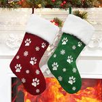 Dog Stockings Christmas 2 Pack Dog Christmas Stocking-18 inch, Christmas Decorations Xmas Stockings Bas De Noel Pour Chien Large Christmas Stockings