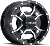 Raceline Wheels A77 MAMBA UTV/ATV Wheel Black Machined Finish 10x5" 4x156", 18 mm offset/(3.71"B/S)