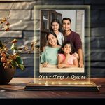 Brown Cloud Personalized Acrylic LED Photo Frame(with LED Controller Remote) Customized with Your Photo, Collage, Text, Quote, Message, Gift for any Occasion, Family/Friends (APF 01)(S1)