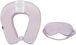 Bioworld Adult Lavender Poly Satin Neck Pillow and Eye Mask Set