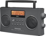 Sangean America, Inc. PR-D15 FM-Stereo/AM Rechargeable Portable Radio with Handle (Gray)