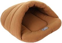 YiJee Warm Pet Sleeping Bag Soft Cozy Bed and Nest for Dogs and Cats Brown L