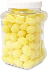 Sarah's Candy Factory Sanded Lemon Drops Old Fashioned Hard Candy (Gluten Free) in Jar, 24 Oz