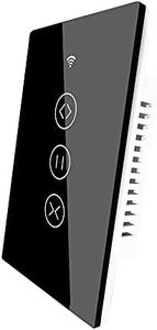MOES WiFi Smart Curtain Switch Motorized Roller Blinds Shutter Switch,Smart Life/Tuya APP Remote Control,Compatible with Alexa Echo and Google Home,Black