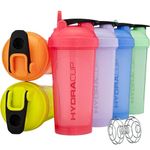 Hydra Cup OG [6 Pack] 28 oz Shaker Bottles for Protein Shakes, Shaker Cups with Ball Blender Whisk, Travel To Go, BPA Free (Multicolor Set)