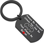 BEKECH Batman Keychain Batman Inspired Gift Always Be Yourself Unless You Can Be Batman Then Always Be Batman Key Chain Batman Theme Jewelry Gifts for Batman Fans Men Women (Black)