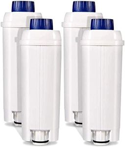 Ouxunus Coffee Machine Filters Replacement for DeLonghi Filter DLSC002, Water Filter Cartridges Activated Carbon Softener, Compatible with ECAM, ESAM, ETAM, BCO, EC. (Pack of 4)