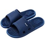 Reflexology Slippers Foot Massager for Plantar Fasciitis Acupressure Acupuncture Slippers Arthritis Pain Relief for feet Man Women Stress Relief Gifts (Blue, UK Men 6-6.5)