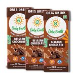 Only Earth Oats Shake | Belgian Chocolate | Vegan | Plant-based | Lactose-free | No Added Preservatives, Colors | Cholesterol-free | Guilt-free | With Calcium, Vitamin D, B1, B2 and B12 (3 Packs)