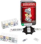 Family Traditions Double 12 Dominoes Tin, Crystalline Dominoes