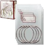 lovielf Embroidery Threads Cross Stitch Floss Bag Organizer 5.12 x 3.6 inch - 200 Pack with 4 Rings