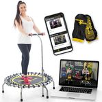 Boogie Bounce Elite Bungee Rebounder | Double Folding & Super-Quiet Rebounder For Adults & Children | Adjustable T-Bar Handle & 20st Weight Limit