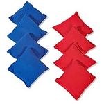 Trademark Innovations 4" Starter Set Cornhole Bean Bags (Set of 8, Red and Blue)