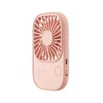 JISULIFE Handheld Fan Mini Fan, Small Fan Portbale with Bracket, USB Rechargeable Lash Fan with 3 Speeds, Makeup fan Eyelash Fan for Office Outdoor Travel- Pink