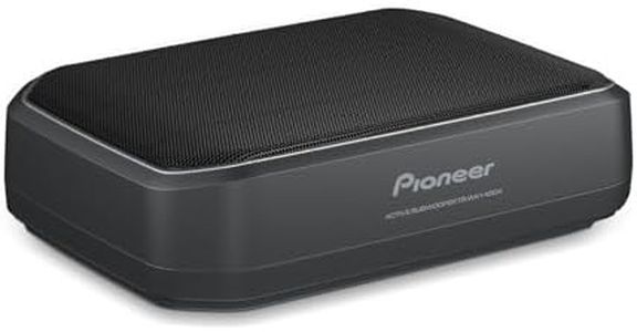 Pioneer TS-WX140DA 8” x 5-1/4” Compact Active Subwoofer with Built In Amplifier, 170 Watts Max Power, EV Optimized Sub, 3 Listening Modes - Deep, Dynamic and Natural For Enhanced Car Audio