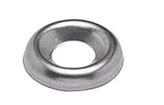 #10 Stainless Cup Countersunk Finish Washer, (100 Pack) - Choose Size, by Bolt Dropper, 18-8 (304) Stainless Steel