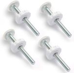 4 Pcs Pressure Mounted Baby Gates Threaded Spindle Rods M10 Walk Thru Gates Accessory Screw Bolts Kit for Baby Safety Gates Pet Dog Gate Stair Gates(White)