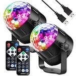 Party Lights Disco Ball LED Strobe Lights Sound Activated, RBG Disco Lights,dj Lights,USB Powered Stage Light for Home Room Dance Parties Birthday Bar Karaoke Xmas Wedding Show Club