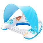 PENGDA Pool Floaties for Adults Inflatable Pool Float with Canopy UPF50+ Lake River Water Floaties for Adults Pool Chair Floatie with Removable Sun Shade Cover Pool Lounger Floating Adult Beach Floaty