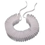 GRACEART Renaissance Elizabethan Ruffle Neck Collar, One size, White