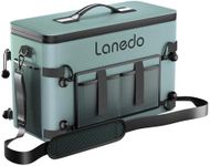 Lanedo 34-Can Multi-Functional Collapsible Soft-Sided Cooler - Leak-Proof Beach Cooler, Portable Ice Chest, and Travel Cooler for Shopping, Camping, Kayaking, Multi-Person Lunch Bag! Light Green