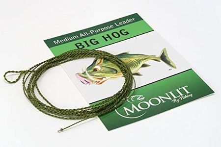 BIG HOG (4-6wt) medium all-purpose fly leader - Dries/Streamer/Nymph (Quality Moonlit Furled Leader made in The USA)