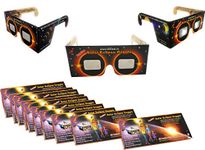 StepsToDo (with device) Premium Solar Eclipse Goggle. Sun Viewer Glasses (Set of 10)