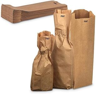 MT Products Pint Size Small Kraft Brown Wine Paper Bags 3 3/4" W x 2 1/4" G x 11 1/2" H - Bread Bag for Baked Goods (50 Pieces)