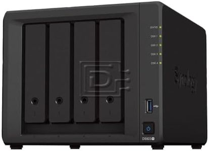 Synology DiskStation DS923+ 4-Bay NAS Enclosure Server, Network Attached Storage, Data Management Solution, AMD Ryzen R1600 Dual-Core up to 3.1 GHz,(32GB DDR4 RAM | NO HDD, SSD)