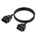 YACSEJAO 16 Pin OBD2 Extension Cable OBD II Male to Female Car Diagnostic Extender Adapter for OBD2 OBD Scan Tool Scanner OBD2 Vehicles, 1.5M