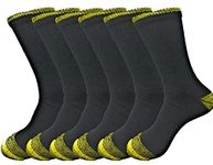 Rozgul 6 PAIRS NON ELASTIC DIABETIC MEN WORK SOCKS EASY GRIP LOOSE SOFT TOP COTTON HEAVY DUTY COMFORTABLE AND WARM SOCKS UK SIZE 6-11