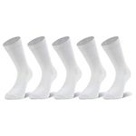 ANCHOR Kids/Unisex Cotton Regular Length School/Uniform Socks, White Socks For Boys And Girls, Combo Pack of 5 Pair Socks, Size 4 (7-8 years)