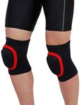 WMX Knee Pads for Dance/Skating | Pull-on Foam Padded Knee Guard Protector (Kids, RED)