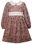 Bonnie Jean Baby Girl's Holiday Christmas Dress - Smocked Dress for Baby and Toddler and Little Girls, Pink,Clay, 3T