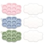 btrfe Baby Breastmilk Popsicle Molds (3 Pack), Silicone Nibble Freezer Tray, Baby Fruit Food Feeder Teether Tray, Breast Milk Teether Pop Maker for Homemade Baby Food