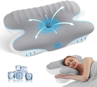 JINXIA Almohadas de Espuma Viscoelástica para Dormir,Almohada Ortopédica de Soporte para el Cuello,Almohada de Enfriamiento con Funda de Almohada Extraíble para Personas Que Duermen de Lado, Espalda