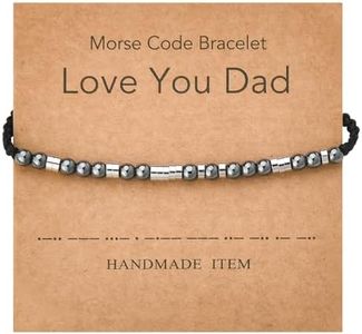 I Love You Dad Gifts from Daughter Son Father Dad Bracelet for Men Dad Fathers Day Gift Ideas Dad Birthday Gifts for Father Wedding Gift from Bride Groom Daddy Dad Keepsake Appreciation Gifts for Dads