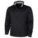 Calvin Klein Mens Waterproof Half Zip Jacket - Black/Black - XL